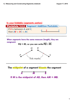 1.2 Measuring and Constructing Segments.notebook