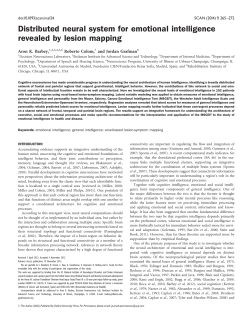 Distributed neural system for emotional intelligence revealed by