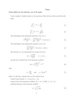 Name: Chem 3322 test #3 solutions, out of 35 marks I want complete