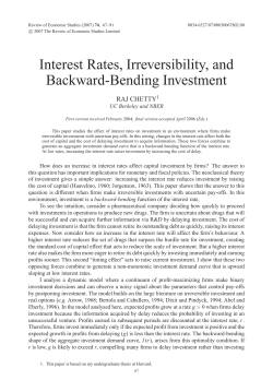Interest Rates, Irreversibility, and Backward