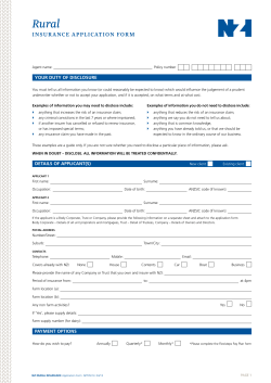 insurance application form