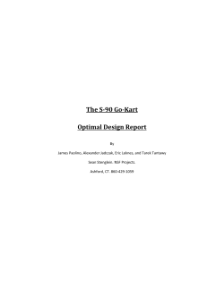 The S-90 Go-Kart Optimal Design Report