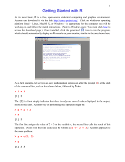 Getting Started with R