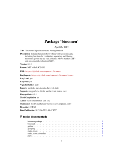 Package `binomen` - CRAN.R