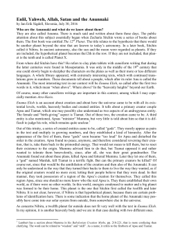Enlil, Yahweh, Allah, Satan and the Anunnaki