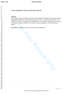 For Peer Review Only