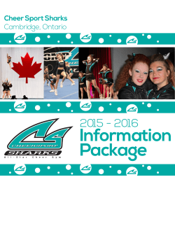 Information Package - Cheer Sport Sharks