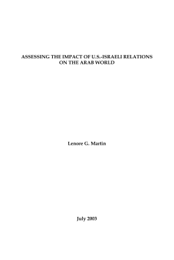Assessing the Impact of U.S.-Israeli Relations on the Arab World
