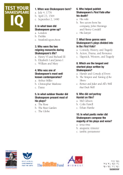 TEST YOUR SHAKESPEARE IQ