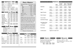 Salads or Wraps Desserts Pasta Ravioli Party Platters