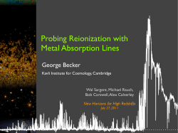 Probing Reionization with Metal Absorption Lines