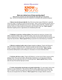 Have you noticed any of these warning signs?