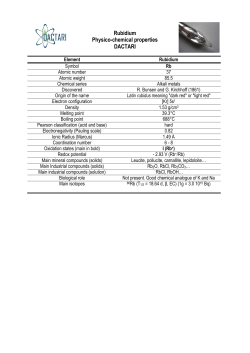 Rb - DACTARI : DAtabase for Chemical Toxicity and radiotoxicity