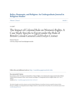 The Impact of Colonial Rule on Women`s Rights: A