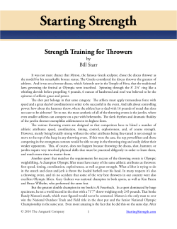 Strength Training for Throwers