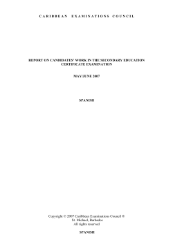 caribbeanexaminations council report on candidates` work in