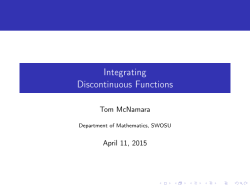 Integrating Discontinuous Functions