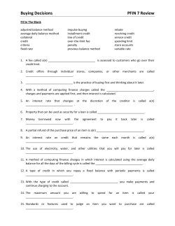 Buying Decisions PFIN 7 Review