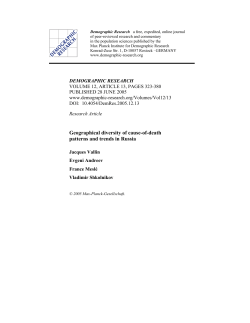 Geographical diversity of cause-of-death patterns and trends in Russia