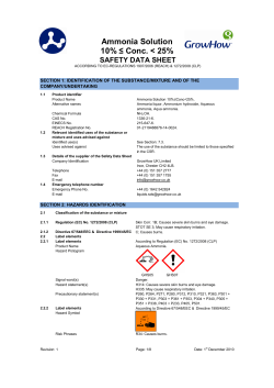 Ammonia Solution 10-25 percent