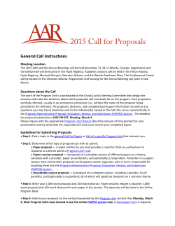 2015 Call for Proposals - PAPERS