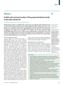 Health and economic burden of the projected obesity