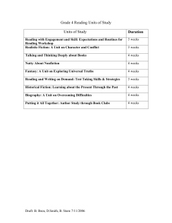 Grade 4 Reading Units of Study