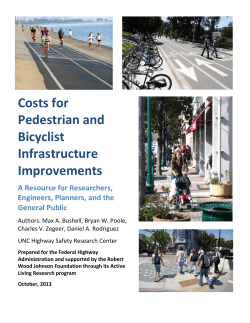 Costs for Pedestrian and Bicyclist Infrastructure