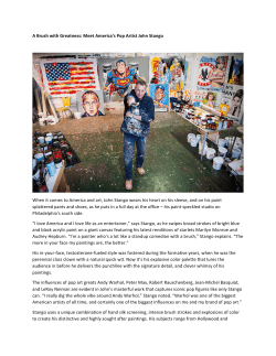 Meet America`s Pop Art Painter John Stango