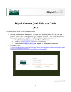 Digital Measures General Reference Guide