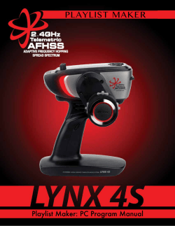 Lynx 4S Playlist Maker