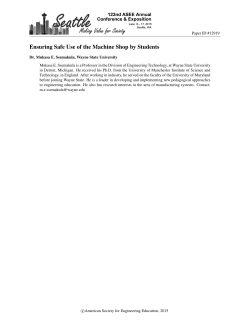 Ensuring Safe Use of the Machine Shop by Students