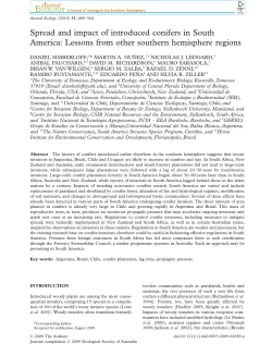Spread and impact of introduced conifers in South America