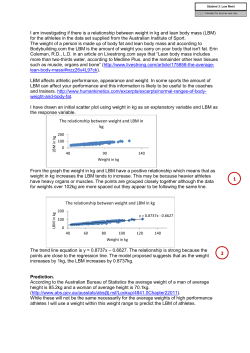 The relationship between weight and LBM in kg