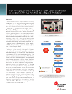 High-Throughput Illumina® TruSeq® Nano DNA