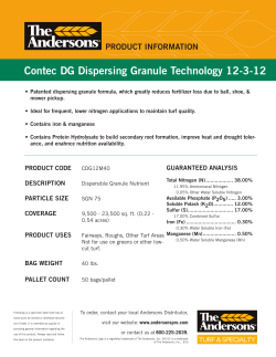 Contec DG Dispersing Granule Technology 12-3-12