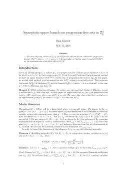Asymptotic upper bounds on progression