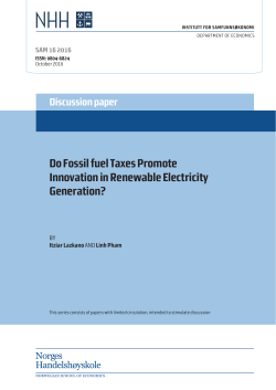 Do Fossil fuel Taxes Promote Innovation in