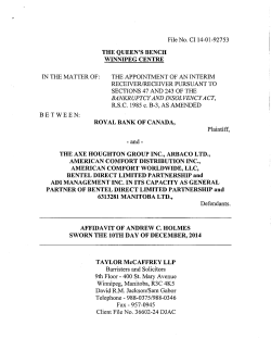 Affidavit of Andrew C. Holmes (Part 1)