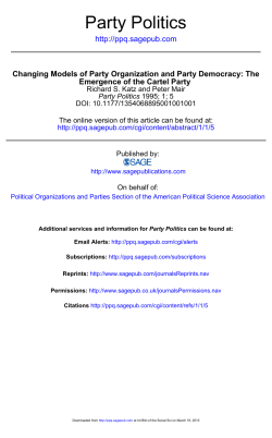 Changing Models of Party Organization and
