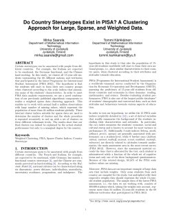 Do Country Stereotypes Exist in PISA? A Clustering Approach for