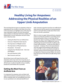 Healthy Living for Amputees: Addressing the
