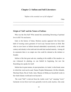 Chapter 2: Sufism and Sufi Literature