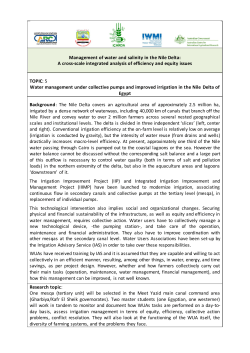 Management of water and salinity in the Nile Delta: A cross