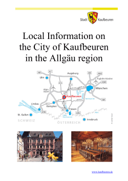 Local Information on the City of Kaufbeuren in the Allg&auml;u region