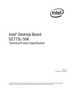 Intel&reg; Desktop Board DZ77SL-50K Technical Product
