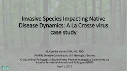 A La Crosse virus case study