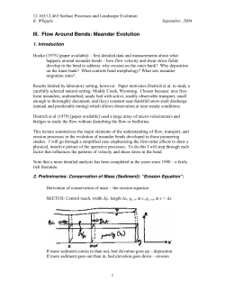 III. Flow Around Bends: Meander Evolution