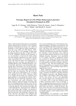 Short Note - Aquatic Mammal Journal`s