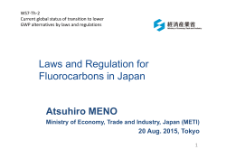 Presentation Laws and Regulation for Fluorocarbons in Japan